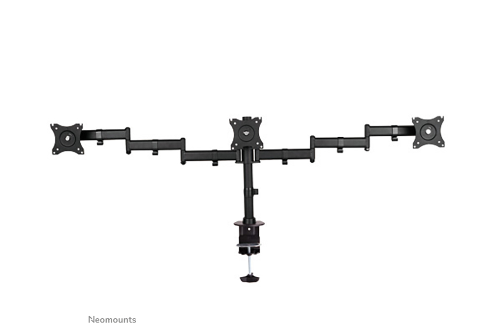Monitor Mount - Desk - 3 monitor - Tilt/Swivel/Rotate - 10 to 27in - Black