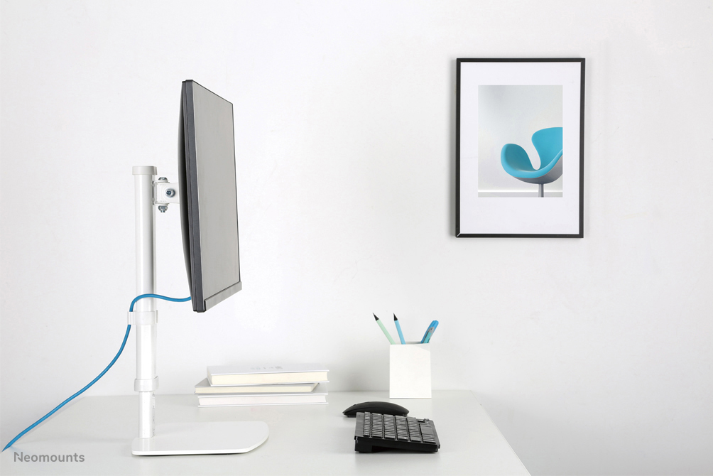 Flat Screen Desk Mount Stand White