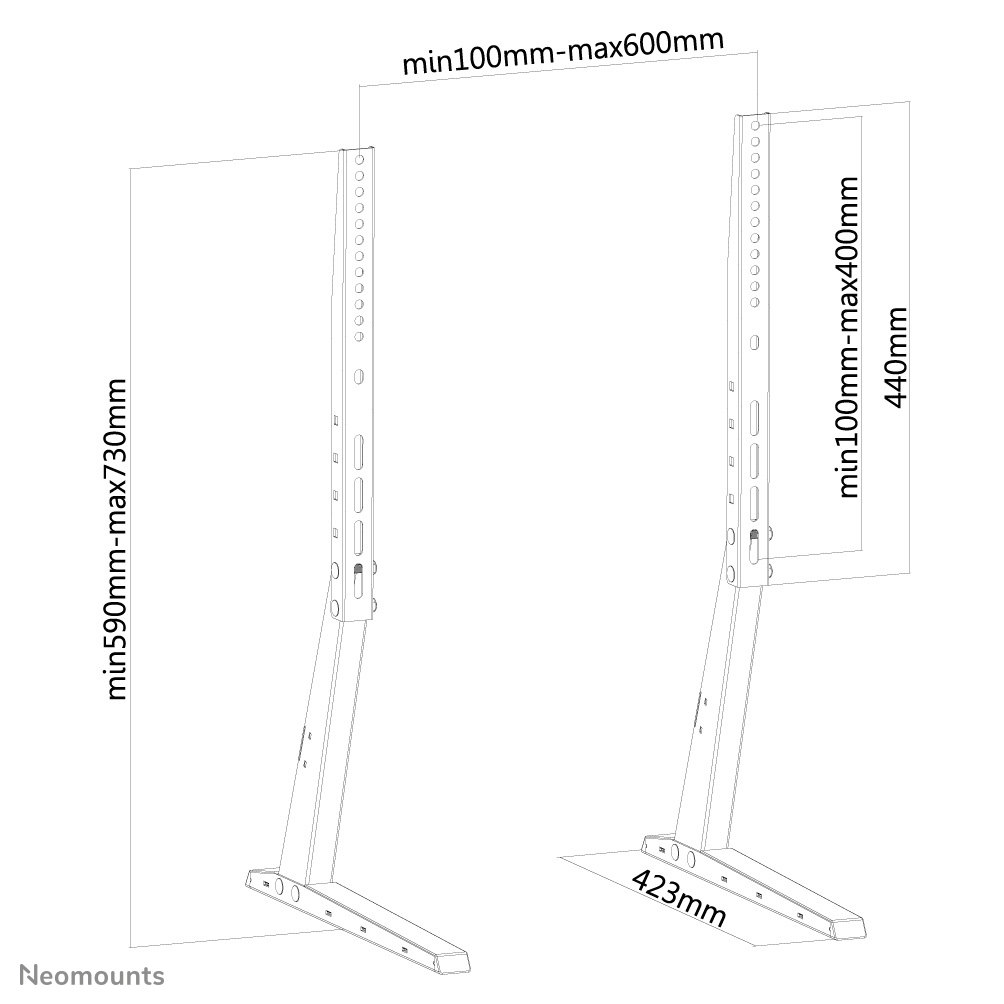 Flat Screen Desk Mount Stand/foot Black