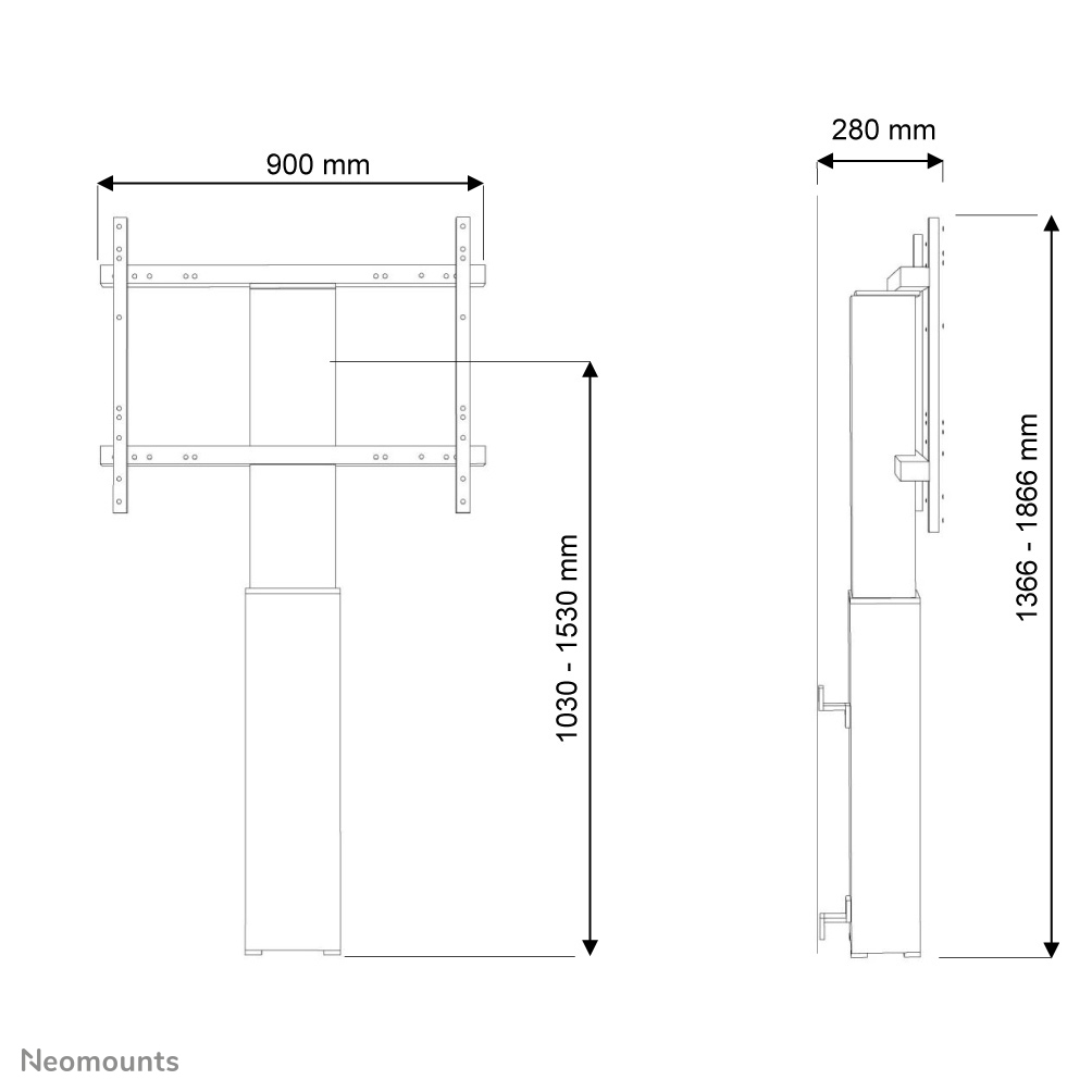 Motorised Floor Stand/wall Mount Silver