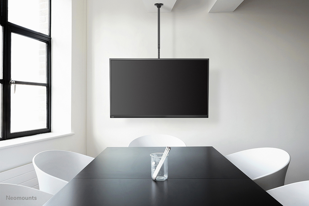 Tv/monitor Ceiling Mount For 32in-75in Screen Height Adjustable - Black