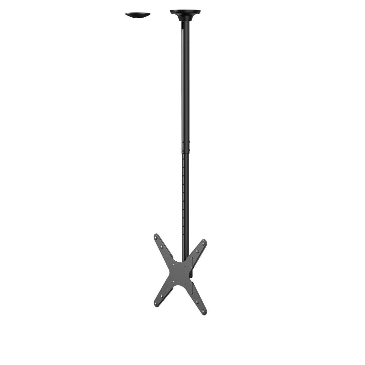 Tv/monitor Ceiling Mount For 32in-75in Screen Height Adjustable - Black