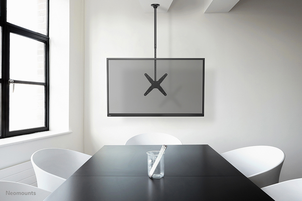 Tv/monitor Ceiling Mount For 32in-75in Screen Height Adjustable - Black