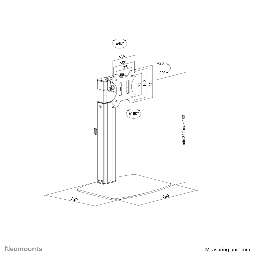 Flat Screen Desk Mount Stand 10-32in