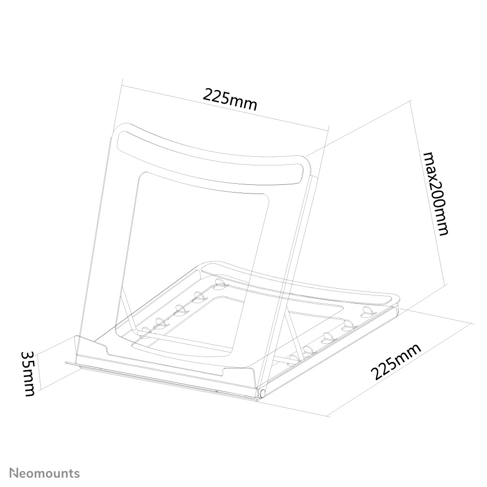 Foldable Laptop (10-15in) Desk Stand - Black