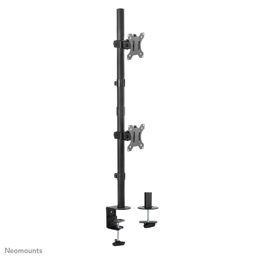 Full Motion Dual desk monitor arm (clamp & grommet) for two 10-32