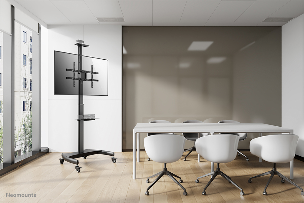 Mobile Flat Screen Floor Stand Height 130-162 Cm