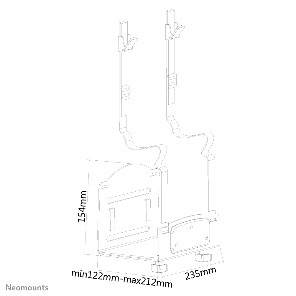 Cpu Holder Wall Mount / Depth 12-21 Cm