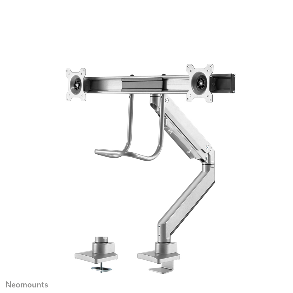 Monitor Mount - Desk - 2 Monitor - Full Motion - 10 To 32in - Silver