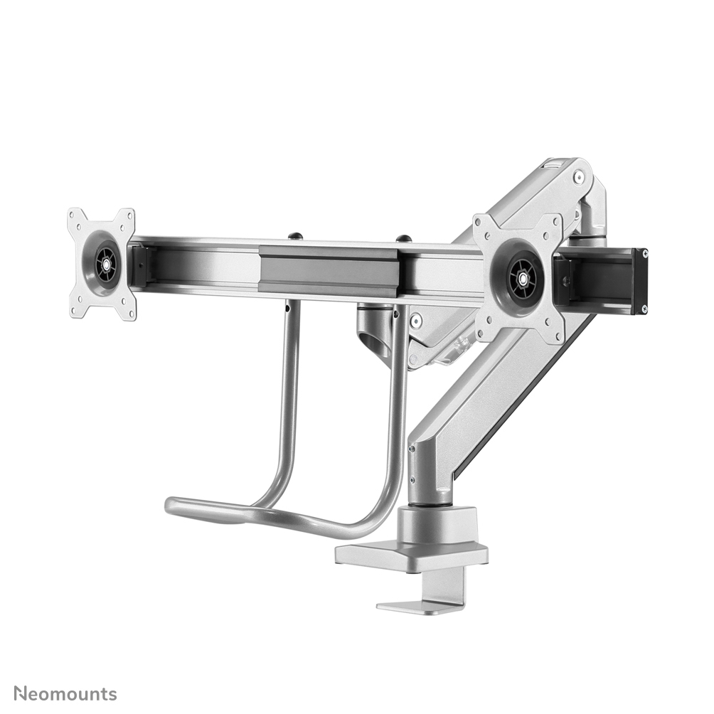 Monitor Mount - Desk - 2 Monitor - Full Motion - 10 To 32in - Silver