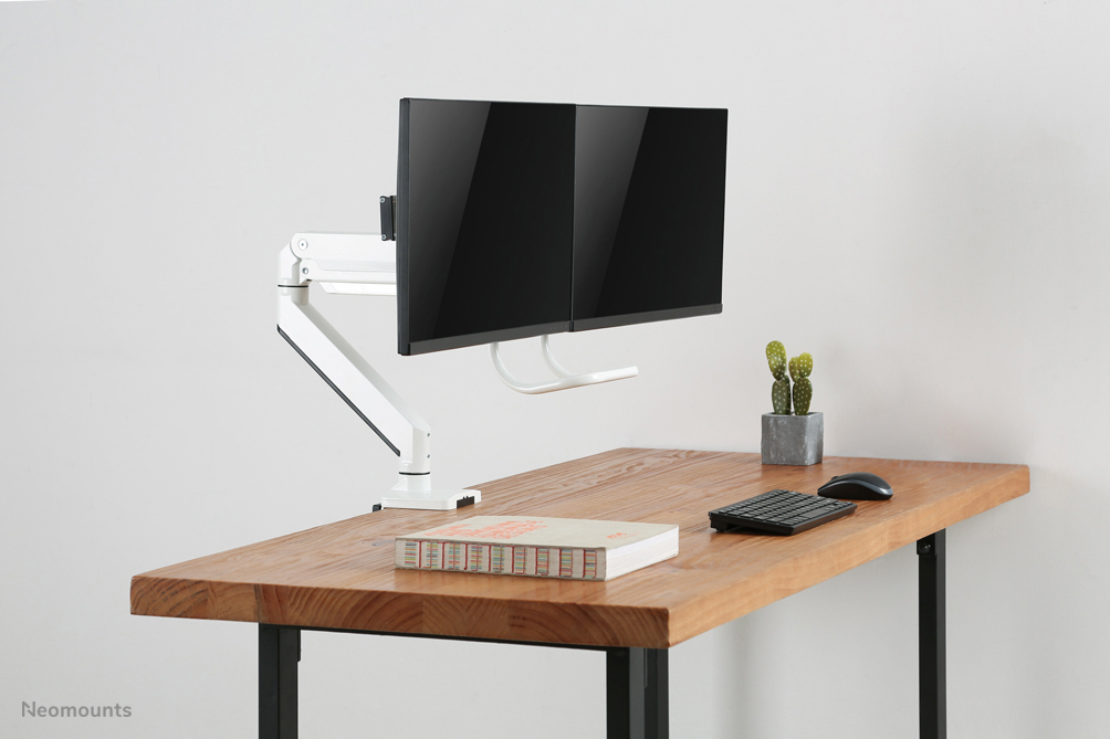 Monitor Mount - Desk - 2 Monitor - Full Motion - 10 To 32in - White