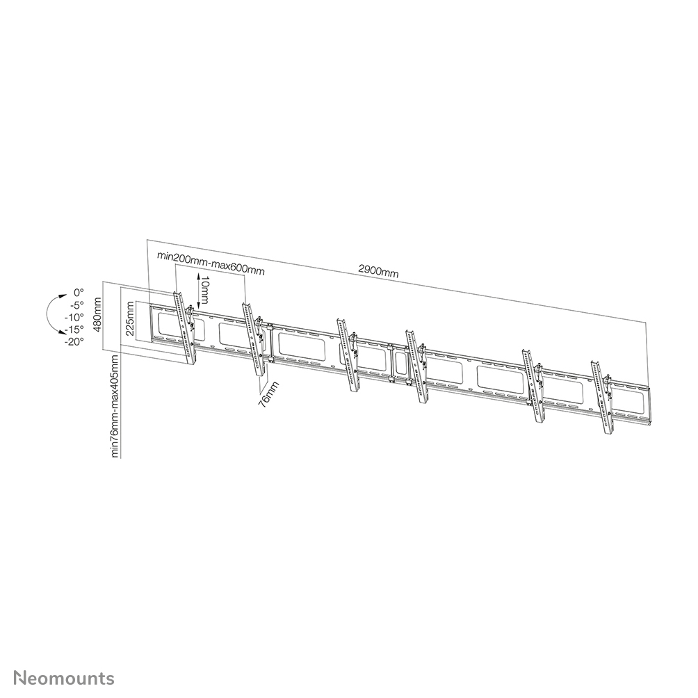 Flat Screen Wall Mount For Menu Board - 3 Screens - Landscape