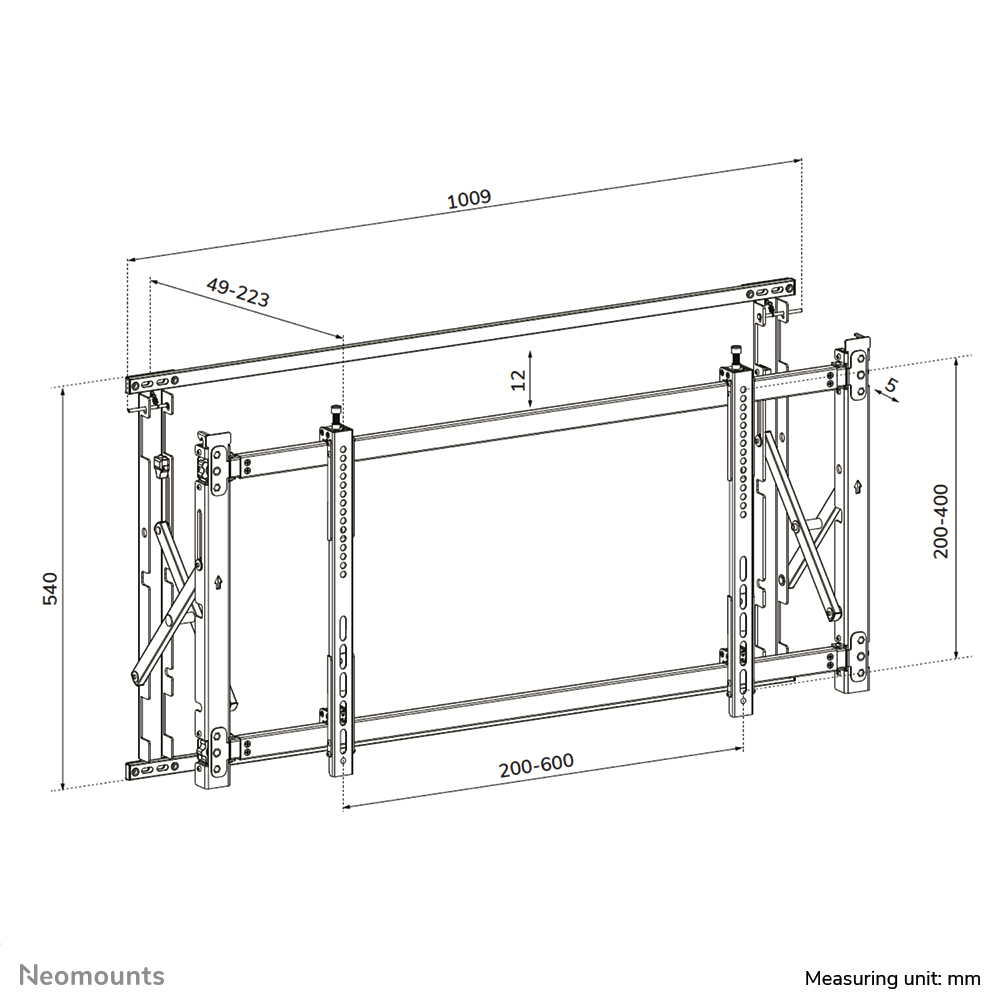 Flat Screen Wall Mount For Video Walls (pop-out / Stretchable)