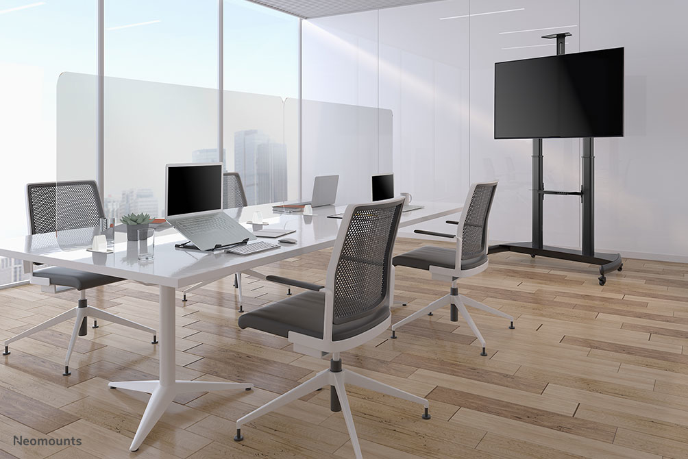 Mobile Flat Screen Floor Stand Height 128-160 Cm
