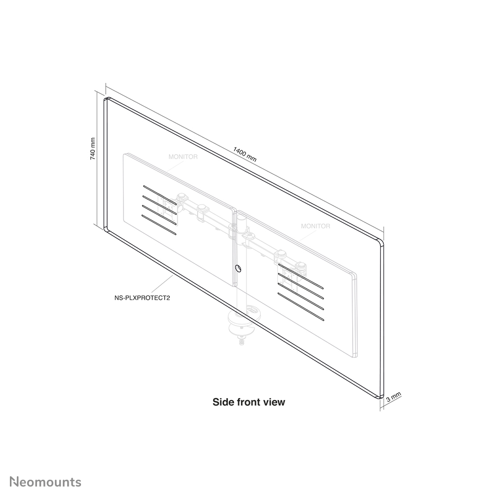 Transparent Screen For 2 Flat Screens