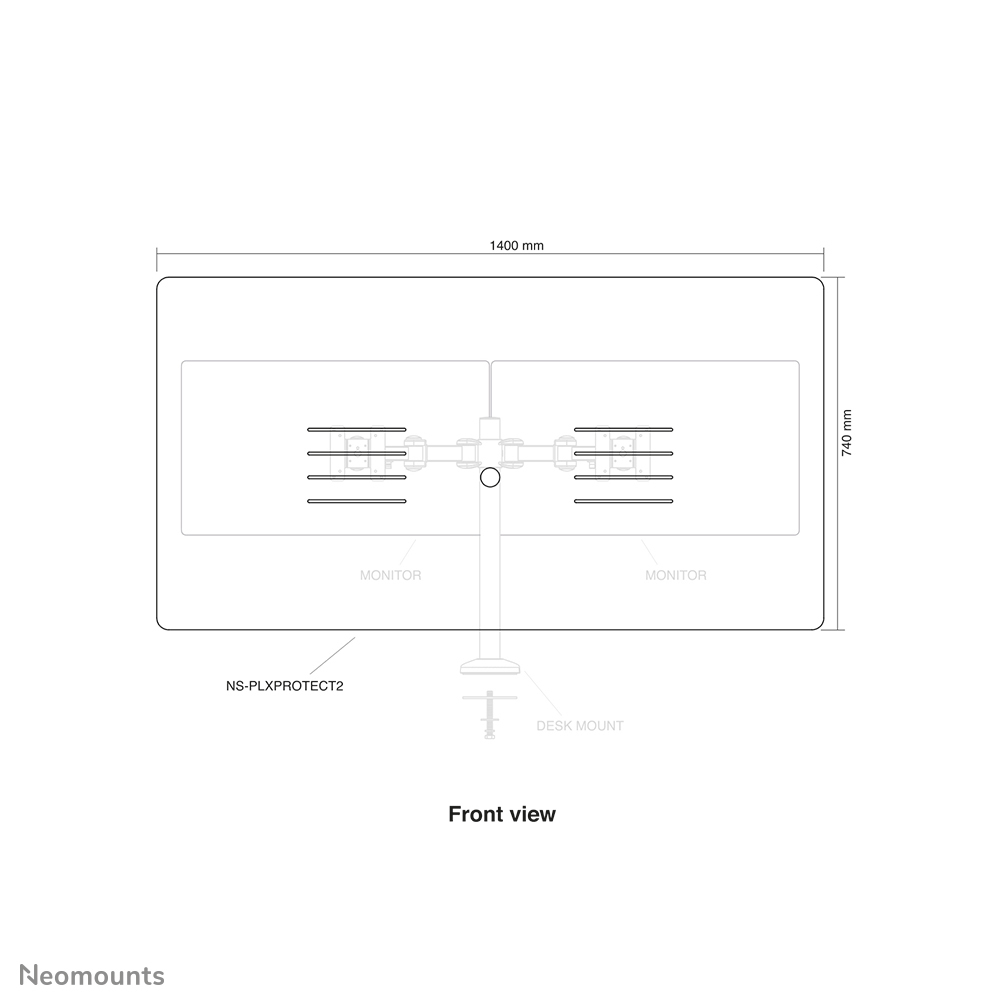 Transparent Screen For 2 Flat Screens