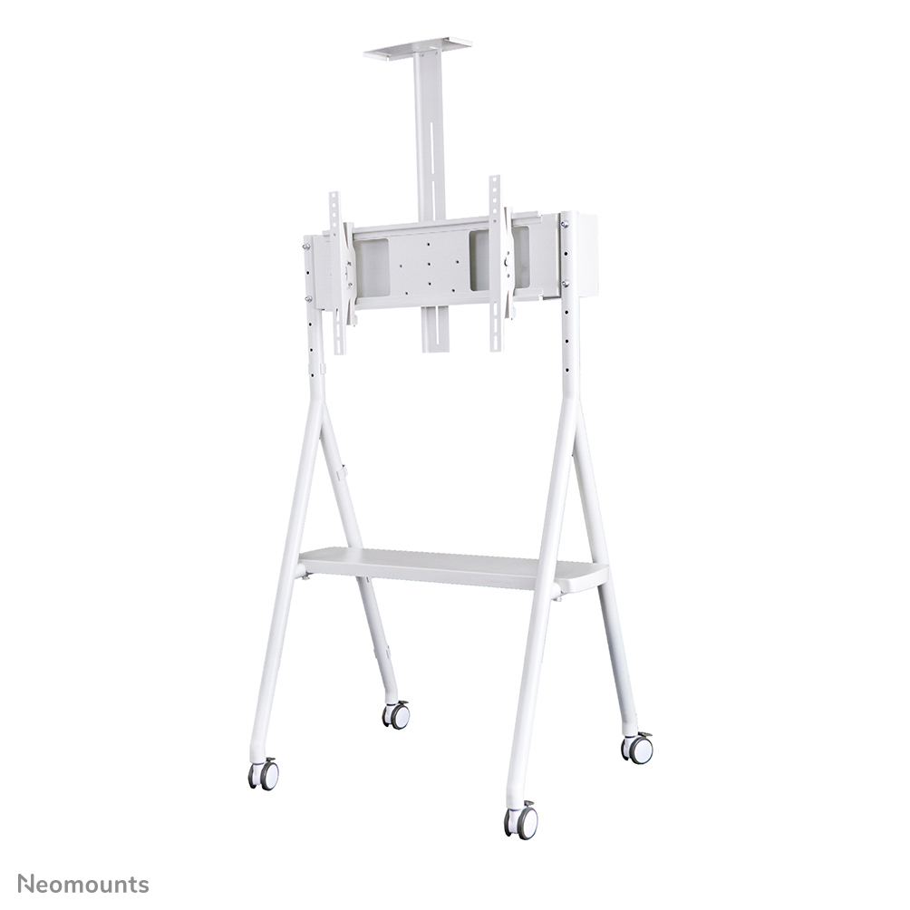 Mobile Flat Screen Floor Stand For 32-65in Screen - White