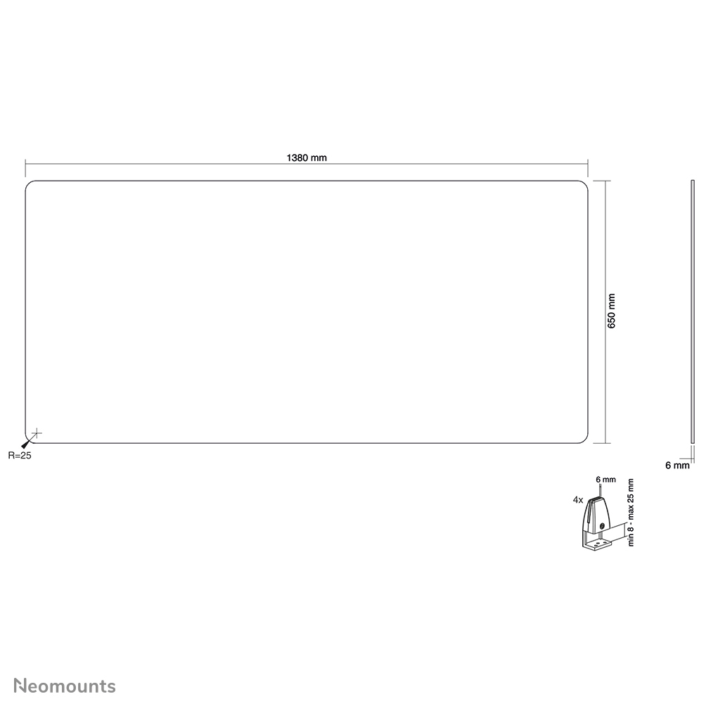 Transparent Protection Screen 140cm Wide