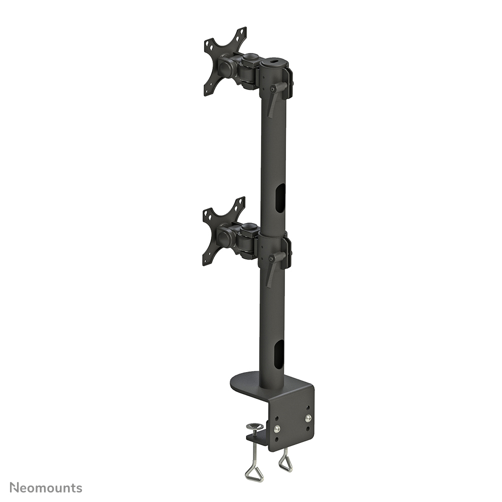 Full Motion Desk Mount (clamp) for two 17-49in Curved Monitor Screens - Black