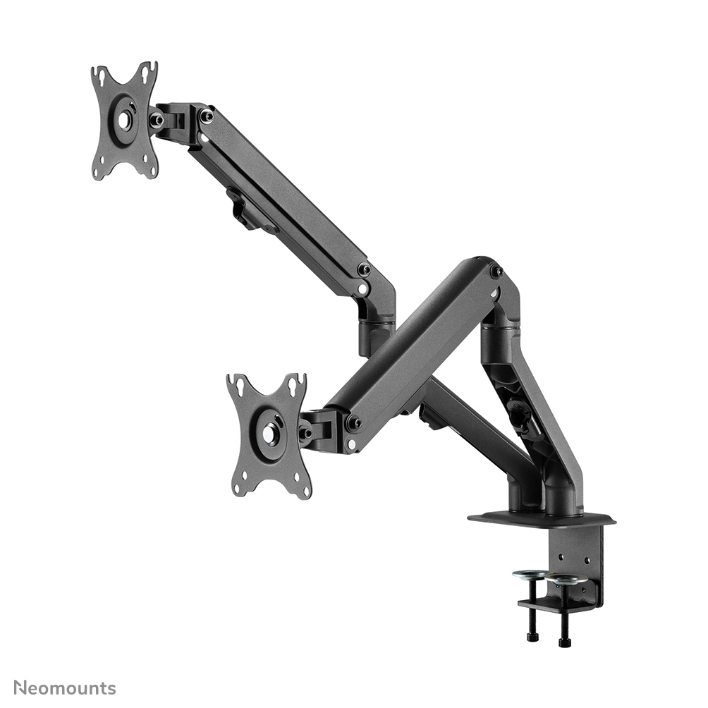 Desk Mount Stand/Grommet Dual Monitors 17-27in - Black