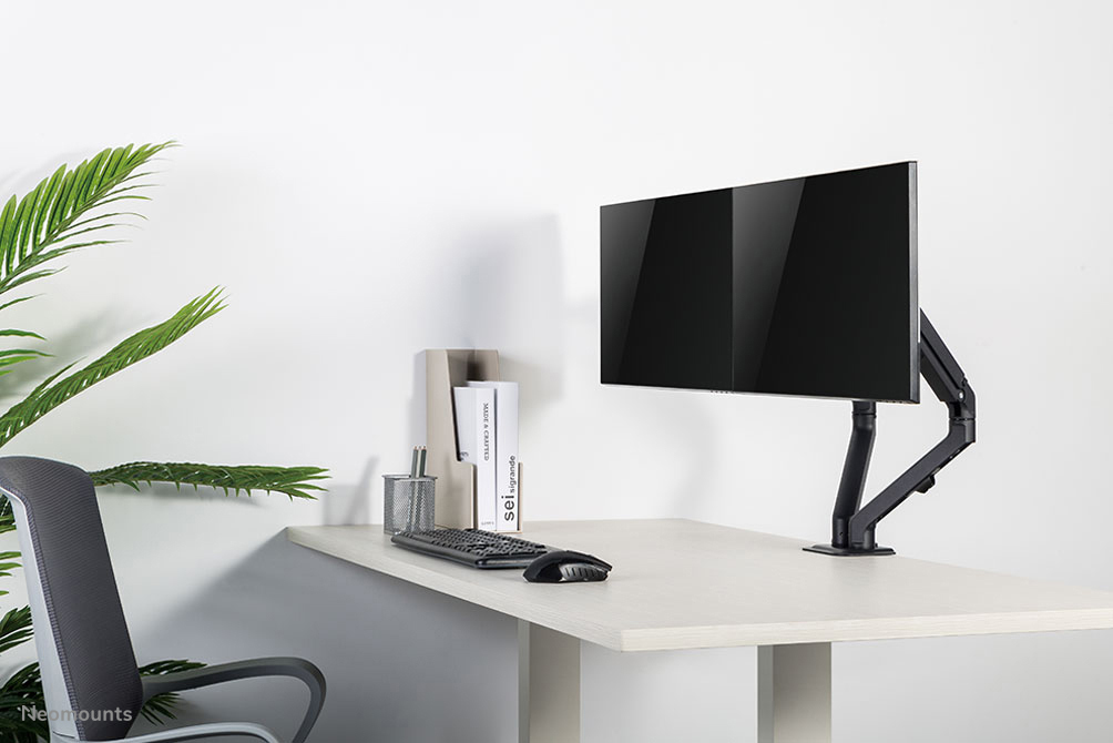 Desk Mount Stand/Grommet Dual Monitors 17-27in - Black