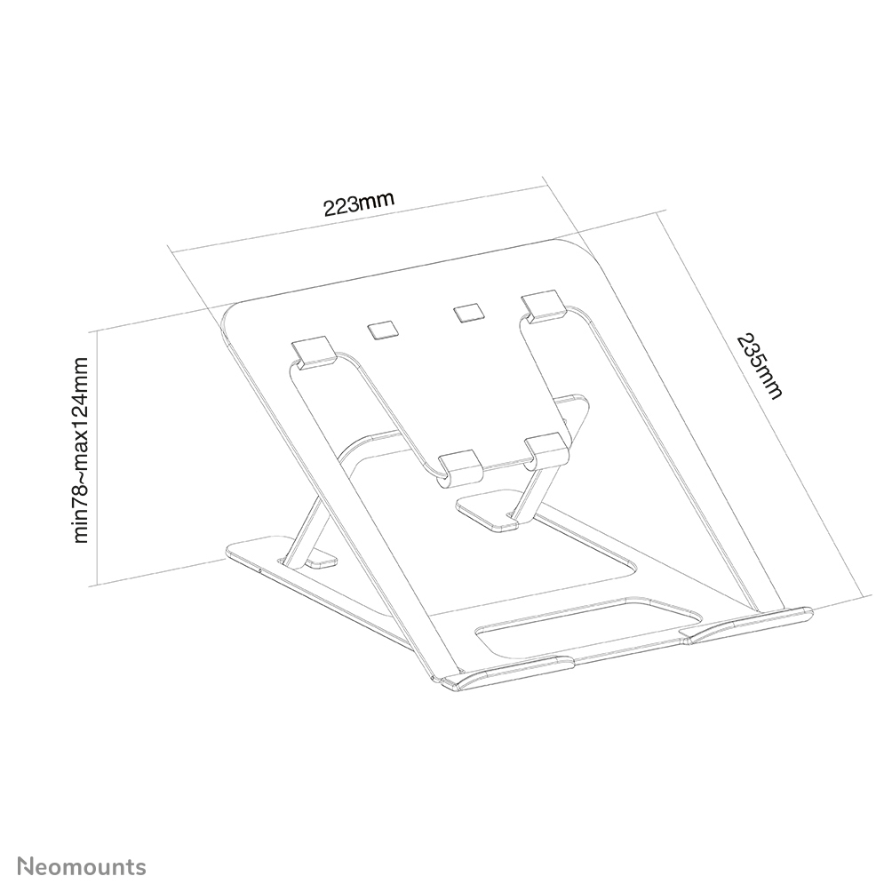 Foldable Laptop Stand - Silver 10-17in