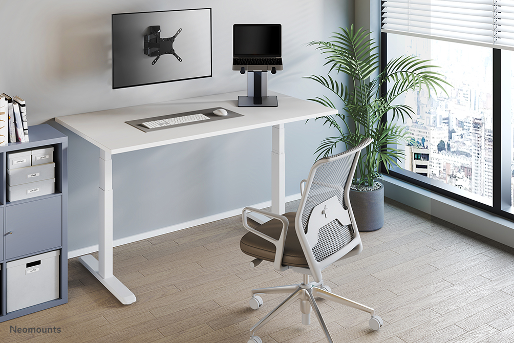 Foldable Laptop Stand - Silver/ Black 10-16in