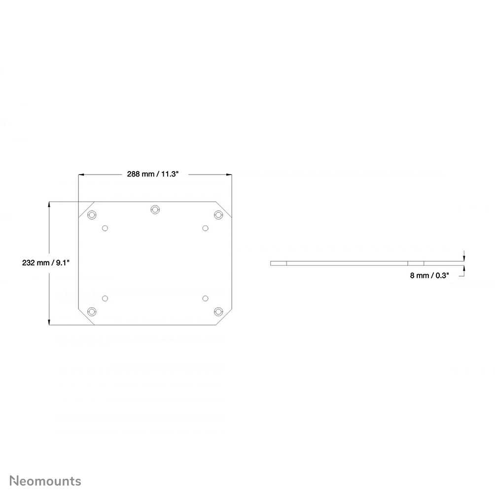 Neomounts Pro Videowall Floor Stand Black