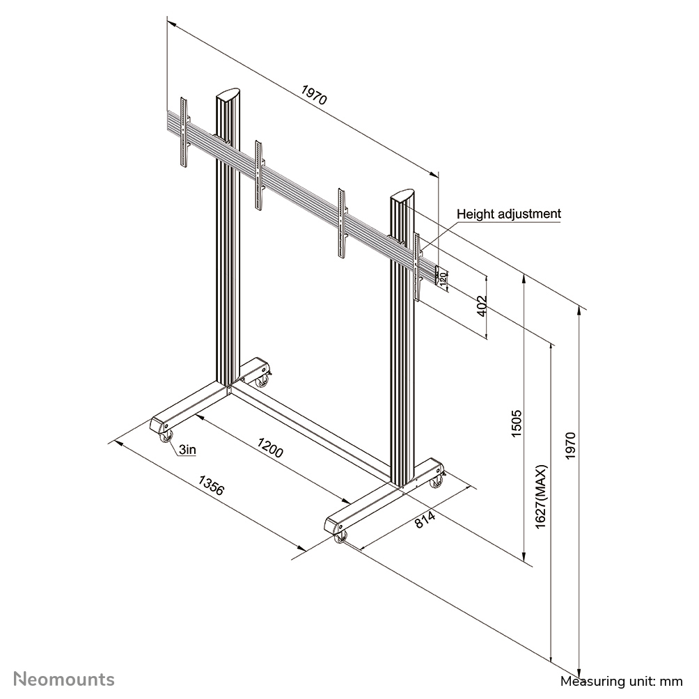 NeoMounts PRO Videowall Floor Stand Black