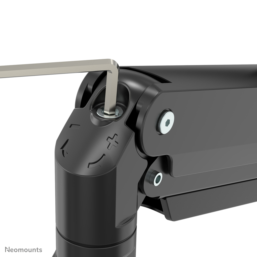 Full Motion Dual Desk Mount With Crossbar And Handle Height Adjustable Gas Spring- Black