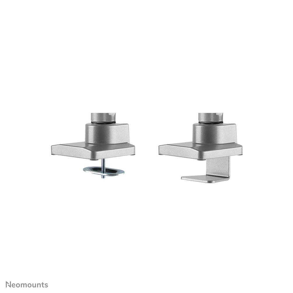 Full Motion Desk Mount For 10-49in Curved Monitor Screens Height Adjustable Gas Spring - Silver