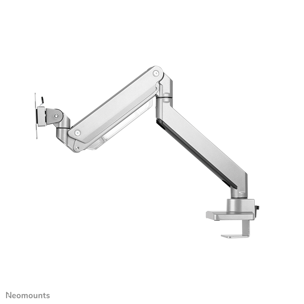 Full Motion Desk Mount For 10-49in Curved Monitor Screens Height Adjustable Gas Spring - Silver
