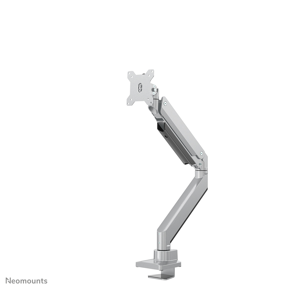 Full Motion Desk Mount For 10-49in Curved Monitor Screens Height Adjustable Gas Spring - Silver