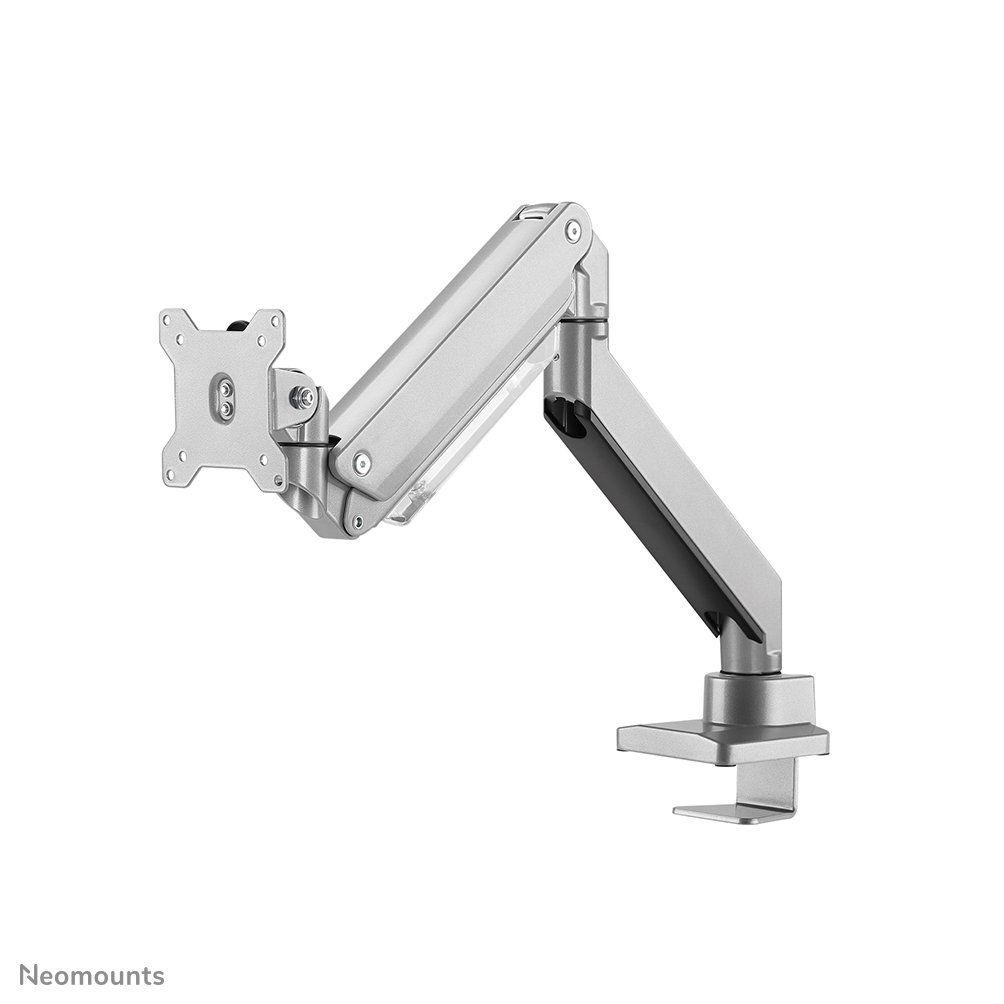 Full Motion Desk Mount For 10-49in Curved Monitor Screens Height Adjustable Gas Spring - Silver