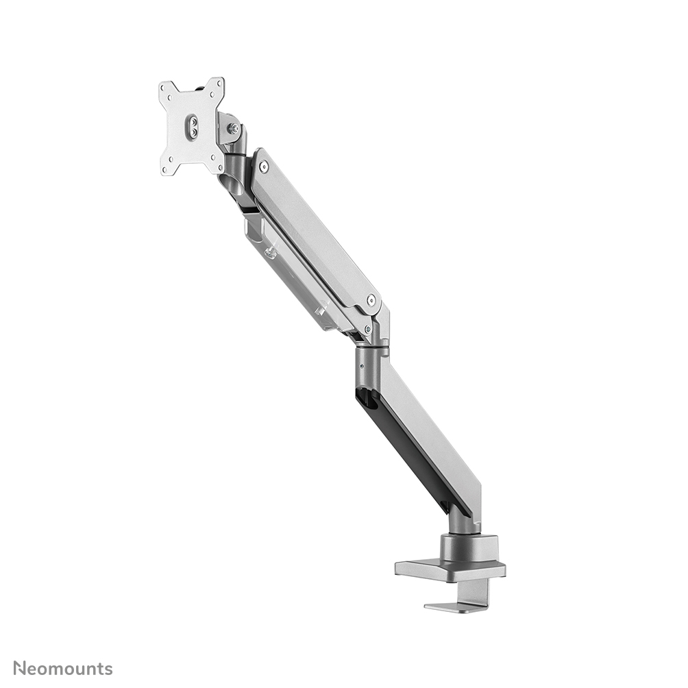 Full Motion Desk Mount For 10-49in Curved Monitor Screens Height Adjustable Gas Spring - Silver