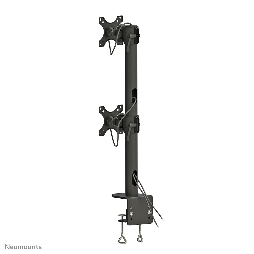Neomounts Full Motion Desk Mount (clamp) For Two 17-49in Curved Monitor Screens - Black