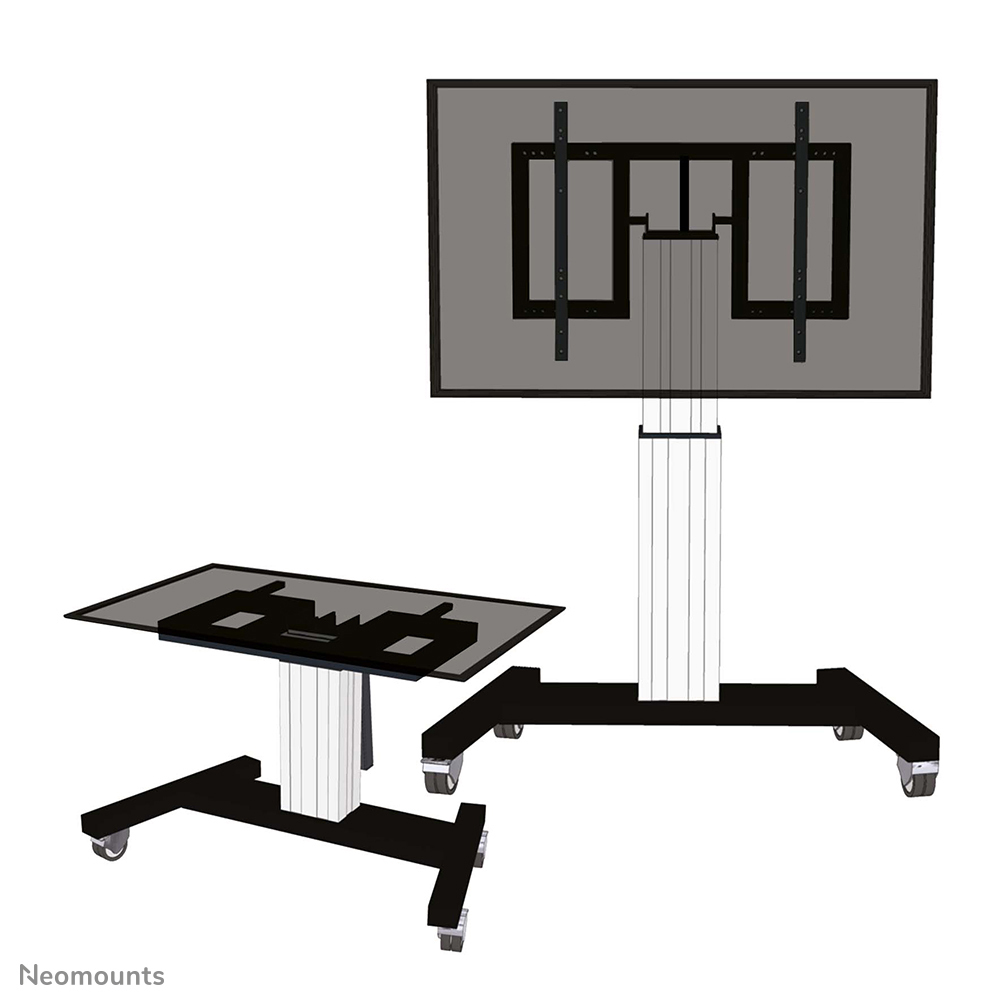Motorised Floor Stand Tv/lfd Trolley For 42in - 100in Screen Silver