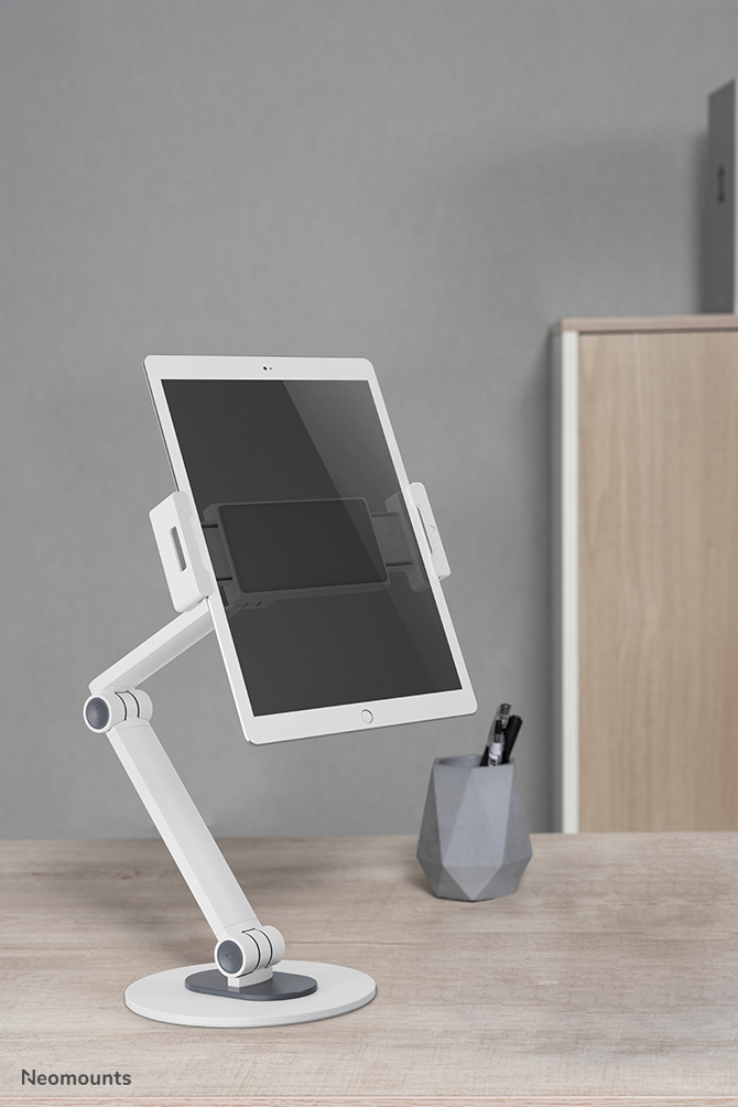 Neomounts Universal Tablet Stand Height 47cm For 4.7-12.9in Tablets - White