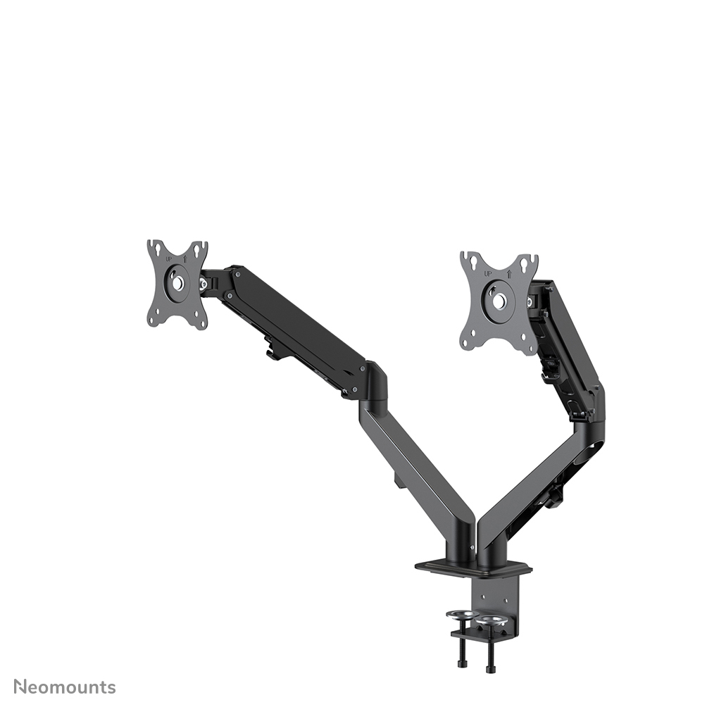 Full Motion Monitor Desk Mount For 17-27in 2 Screens - Black