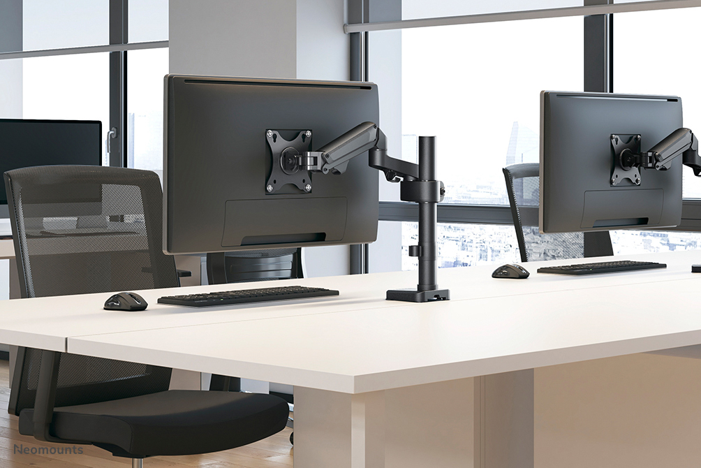 Full Motion Monitor Desk Mount For 17-27in Screens - Black