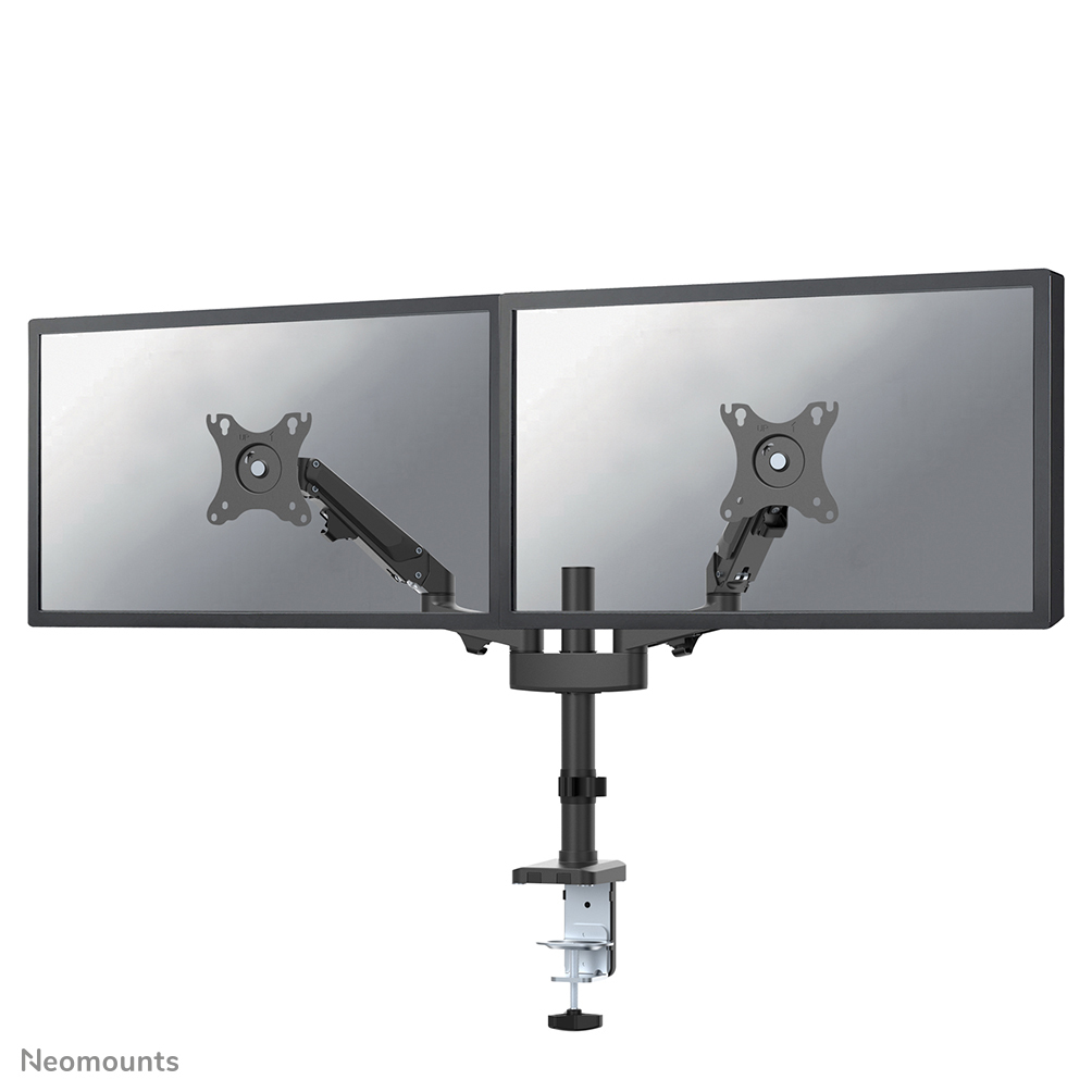 Full Motion Monitor Desk Mount For 17-27in 2 Screens - Black