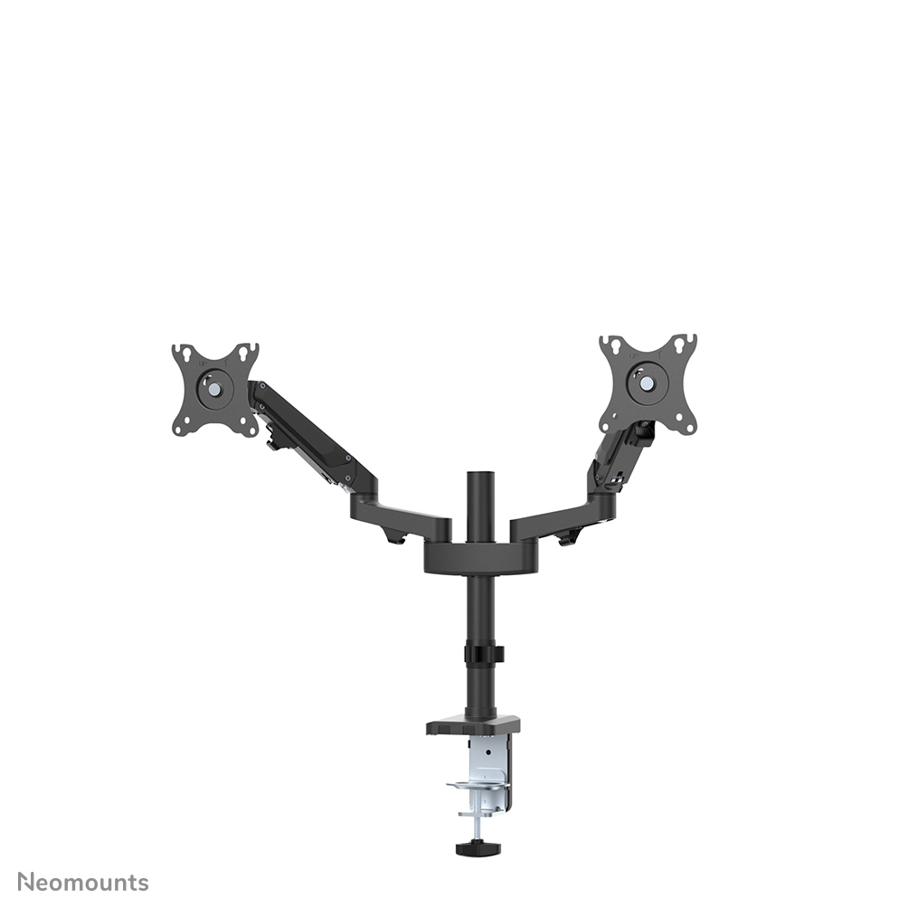 Full Motion Monitor Desk Mount For 17-27in 2 Screens - Black