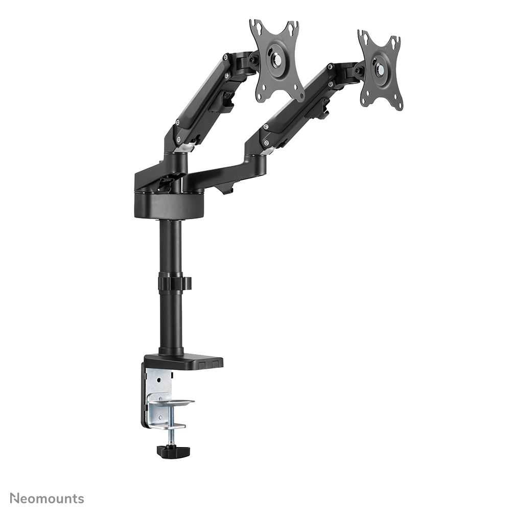 Full Motion Monitor Desk Mount For 17-27in 2 Screens - Black