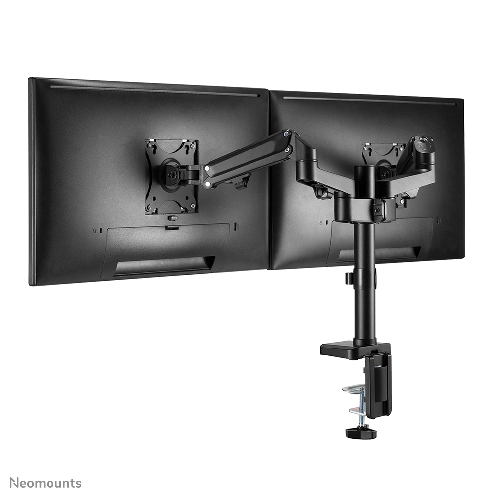 Full Motion Monitor Desk Mount For 17-27in 2 Screens - Black