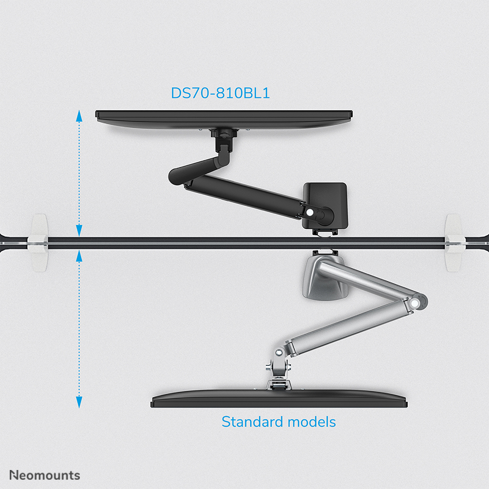 Neomounts Full Motion Monitor Desk Mount For 17-32in Screens - Black