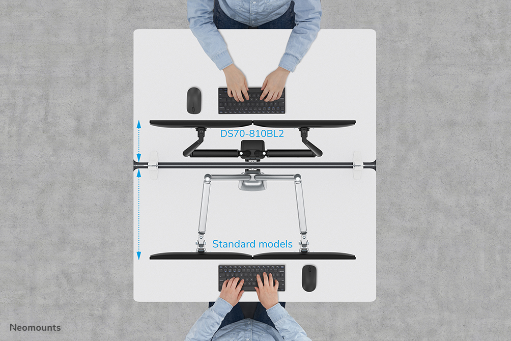 Neomounts Ds70-810bl2 Full Motion Monitor Desk Mount For 17-32in Screens - Black