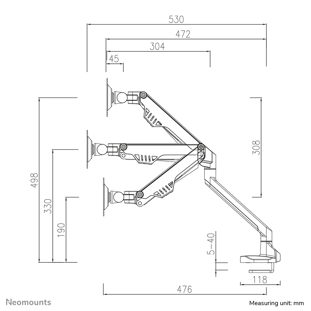Newstar Flat Screen Desk Mounts