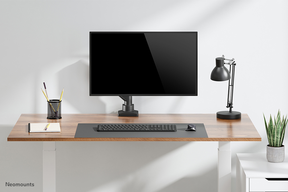 Desk Mount 1 Screen 17-42in (clamp/grommet) - Black