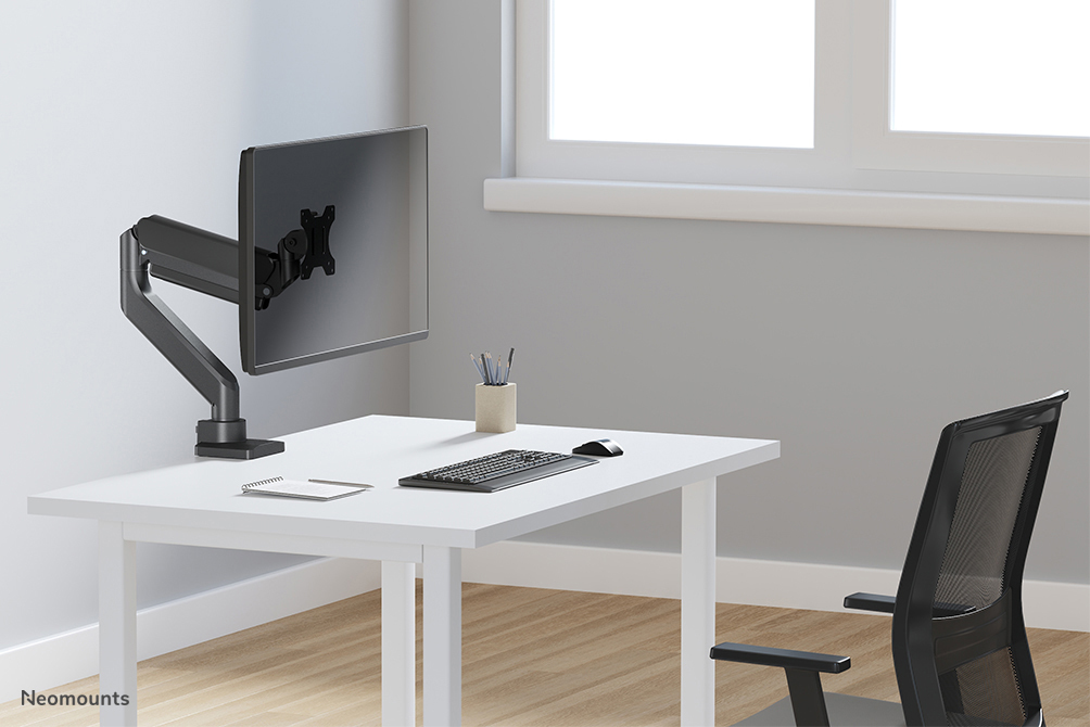 Desk Mount 1 Screen 17-42in (clamp/grommet) - Black