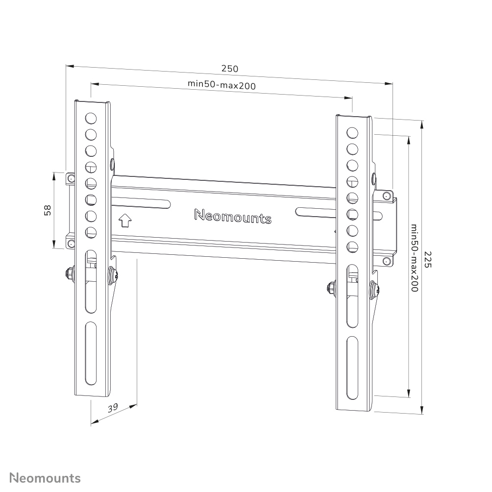 Neomounts Screen Wall Mount (fixed lockable VESA 200X200)